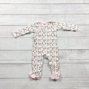 Skip Hop Baby Girl Footed Pajamas Arrow Print Wrap Snap Sleeper 3-6 Months